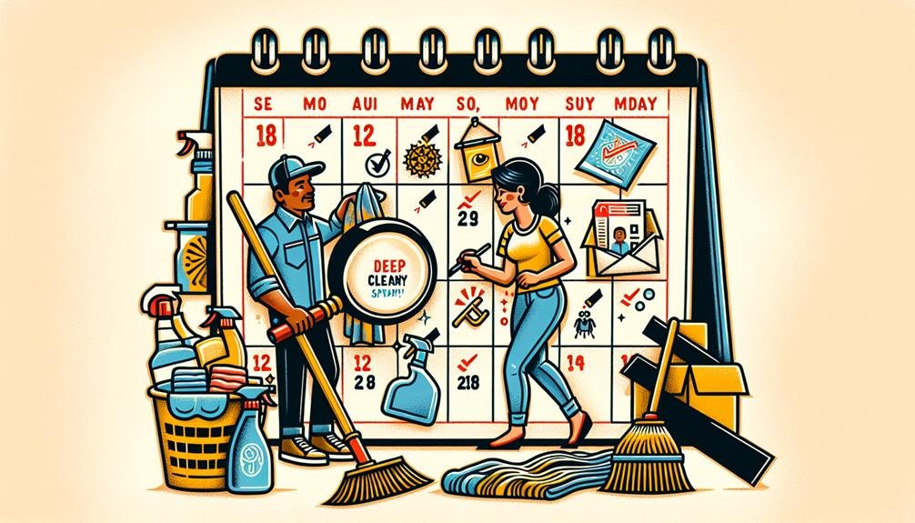 detailed weekly cleaning schedule
